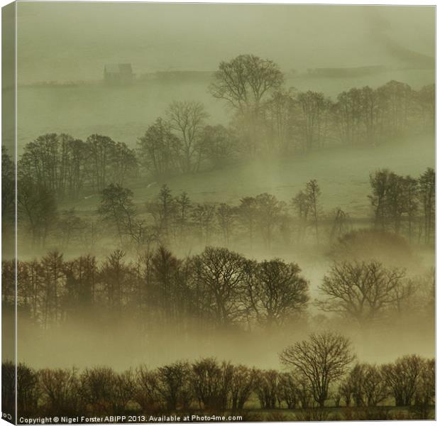 Pencelli Mist Canvas Print by Creative Photography Wales