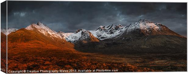 The Cuillin Range, Isle of Skye, Scotland Canvas Print by Creative Photography Wales