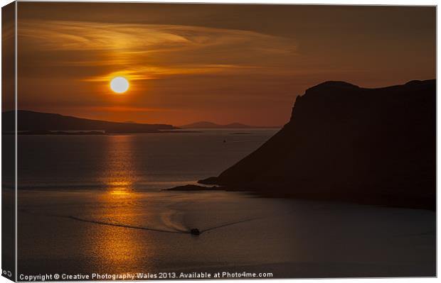 Uig Sunset, Skye, Scotland Canvas Print by Creative Photography Wales