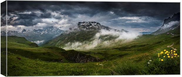 Alpine Dawn Canvas Print by Creative Photography Wales