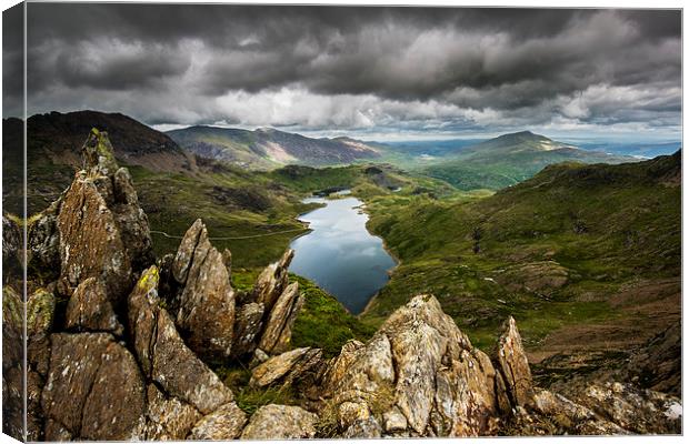 Llyn Llydaw landscape Canvas Print by Creative Photography Wales
