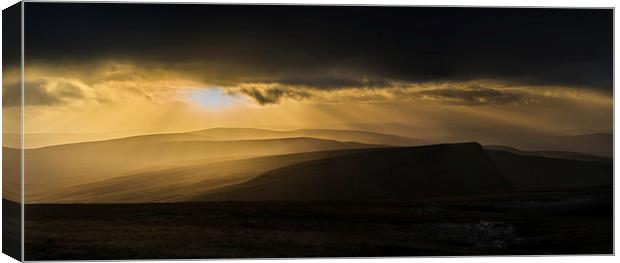 Picws Du sunset glow Canvas Print by Creative Photography Wales