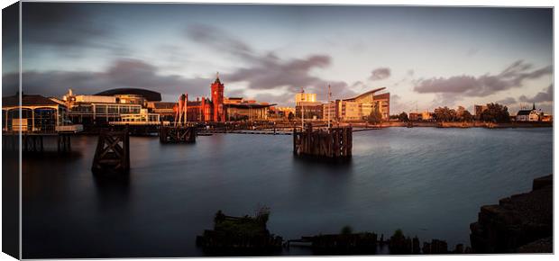 Cardiff Bay Panorama Canvas Print by Creative Photography Wales