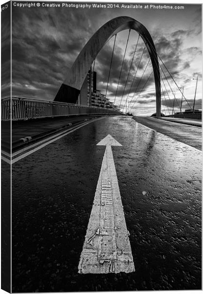  Squinty Bridge Arrow Canvas Print by Creative Photography Wales