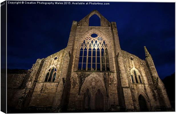 Tintern Abbey in the Welsh Borders Canvas Print by Creative Photography Wales
