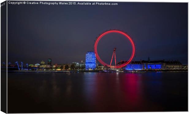 Thames Embankment, London Canvas Print by Creative Photography Wales
