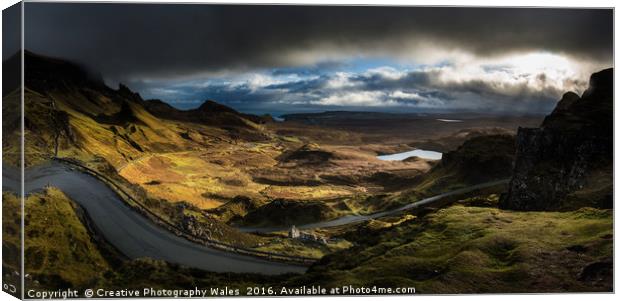 The Quiraing Winter Light on Isle of Skye Canvas Print by Creative Photography Wales