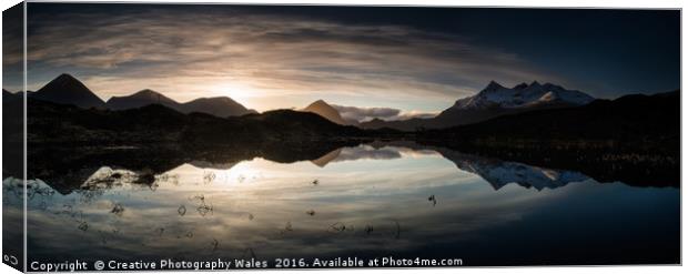 The Black Cuiliins Reflection, Isle of Skye Canvas Print by Creative Photography Wales