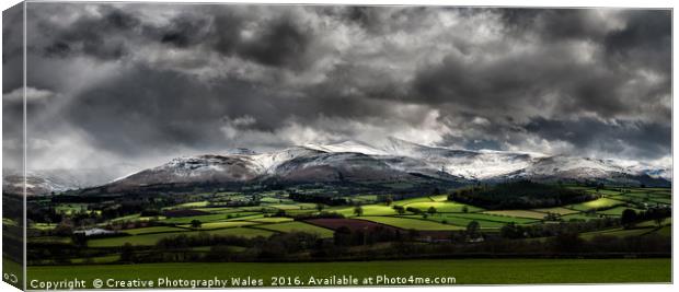 Brecon Beacons Winter Landscape Canvas Print by Creative Photography Wales