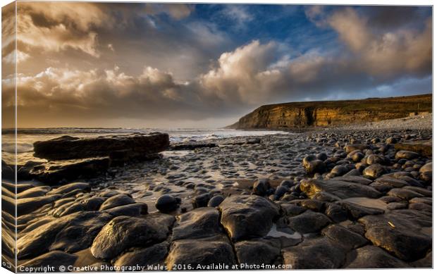 Dunraven Bay at Southerndown Canvas Print by Creative Photography Wales