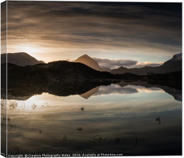 The Black Cuiliins Reflection, Isle of Skye Canvas Print by Creative Photography Wales