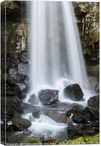 Melincourt Waterfall Canvas Print by Creative Photography Wales