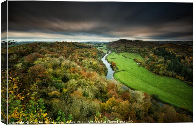 Symonds Yat Autumn Landscape Canvas Print by Creative Photography Wales