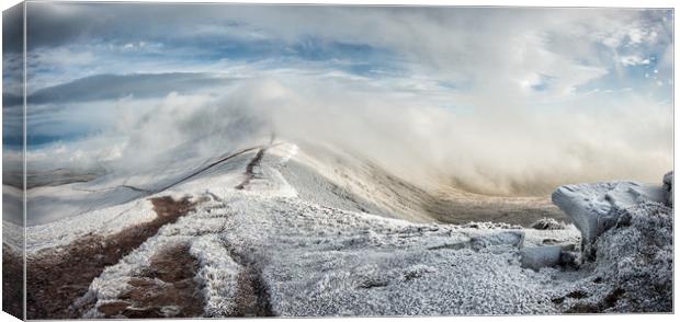 Brecon Beacons Winter Landscape Canvas Print by Creative Photography Wales