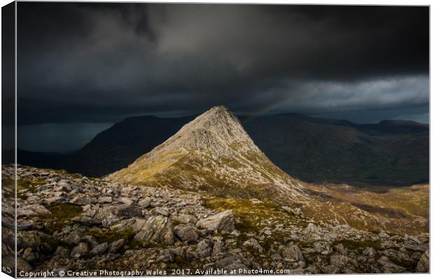 Tryfan Storm, Snowdonia National Park Canvas Print by Creative Photography Wales