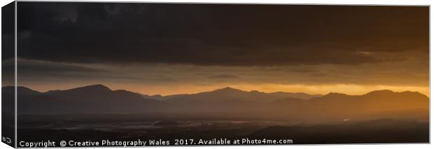 Snowdon Panorama from the Mawddach Estuary Canvas Print by Creative Photography Wales