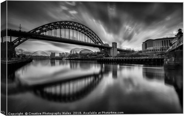 Newcastle Cityscape Canvas Print by Creative Photography Wales