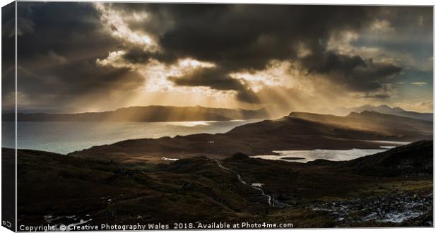 Old Man of Storr on Isle of Skye Canvas Print by Creative Photography Wales