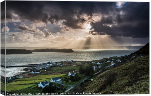 Uig Harbour View, Isle of Skye Canvas Print by Creative Photography Wales