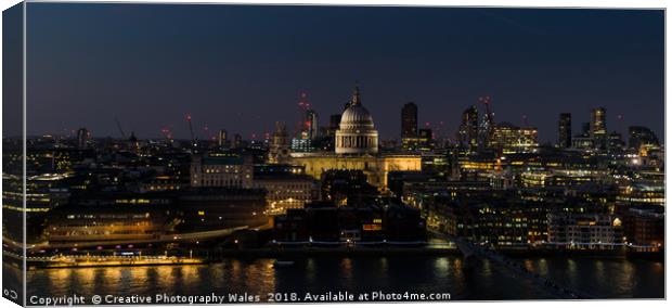 Thames Embankment, London Canvas Print by Creative Photography Wales