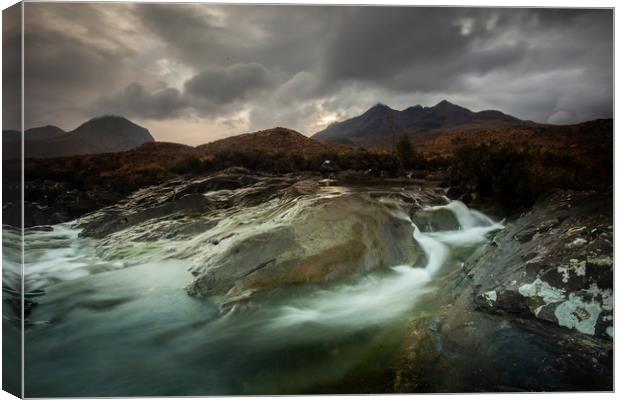 The River Sligachan on Isle of Skye Canvas Print by Creative Photography Wales