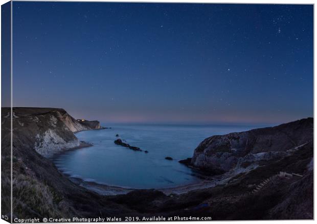 St Oswalds Bay on the Jurassic Coast in Dorset Canvas Print by Creative Photography Wales