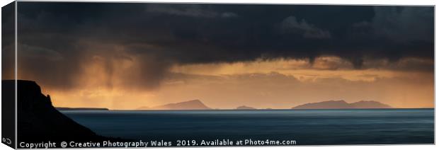 Evening Light over Isle of Harris from Isle of Sky Canvas Print by Creative Photography Wales