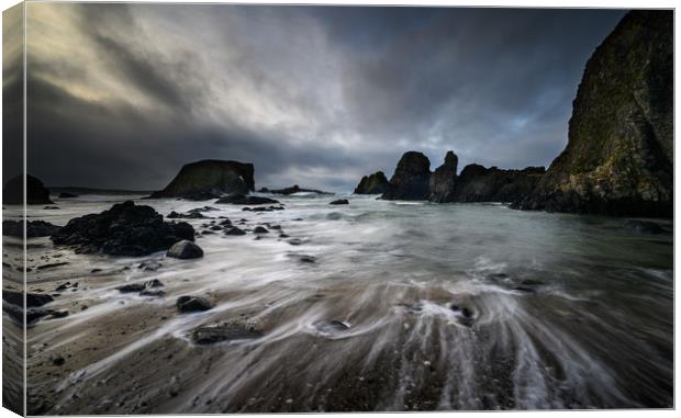 Ballintoy Coastline on the The Causeway Coast in C Canvas Print by Creative Photography Wales