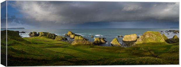 Ballintoy Coastline on the The Causeway Coast in C Canvas Print by Creative Photography Wales