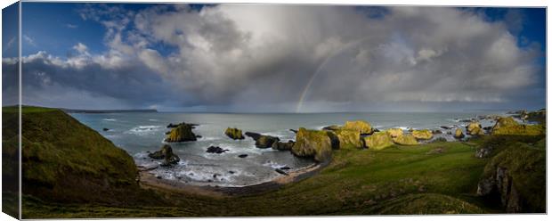 Ballintoy Coastline on the The Causeway Coast in C Canvas Print by Creative Photography Wales
