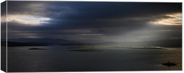 Light over Letterkenny in northern Republic of Ire Canvas Print by Creative Photography Wales