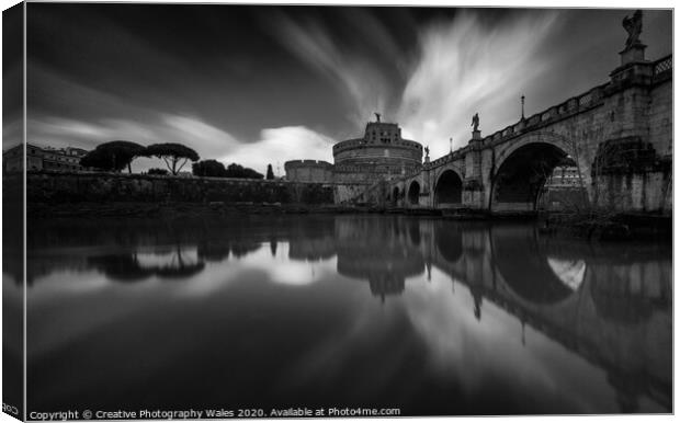Castel Sant'Angelo, Rome, Italy Canvas Print by Creative Photography Wales