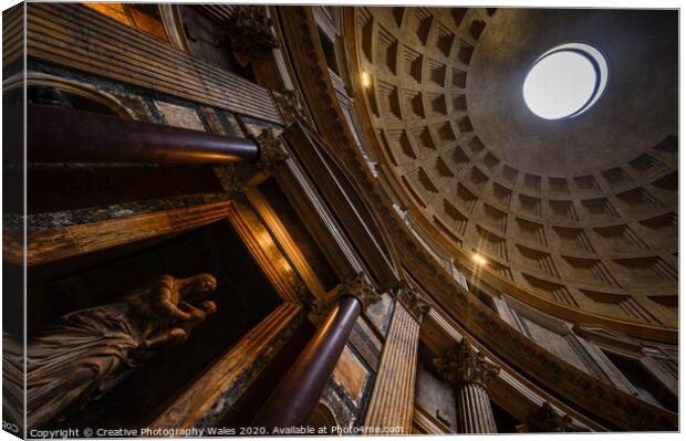 The Pantheon, Rome, Italy Canvas Print by Creative Photography Wales