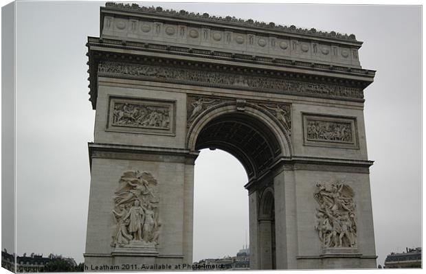 The Arc de Triomphe Canvas Print by Kayleigh Leatham