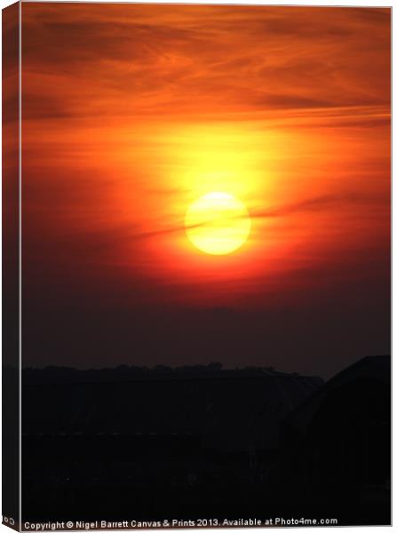 Sunset Skyline Canvas Print by Nigel Barrett Canvas