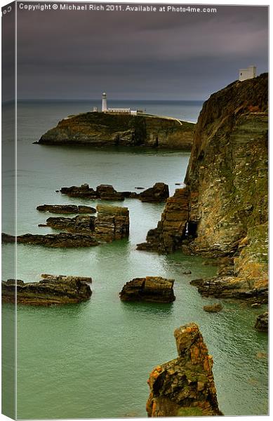 South Stacks Lighthouse Canvas Print by Michael Rich