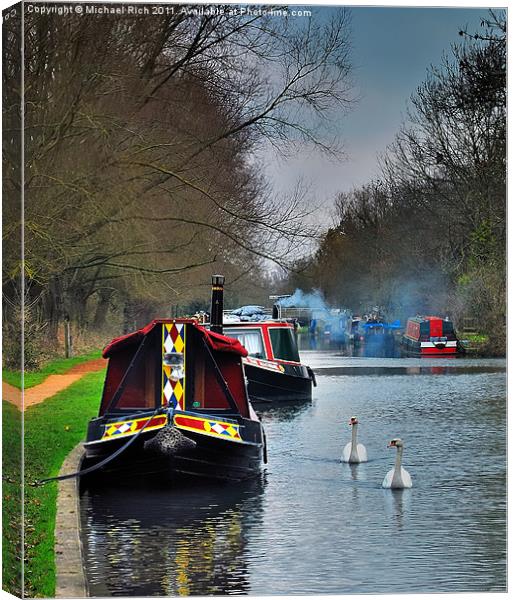 Winter On The Kennet & Avon Canvas Print by Michael Rich