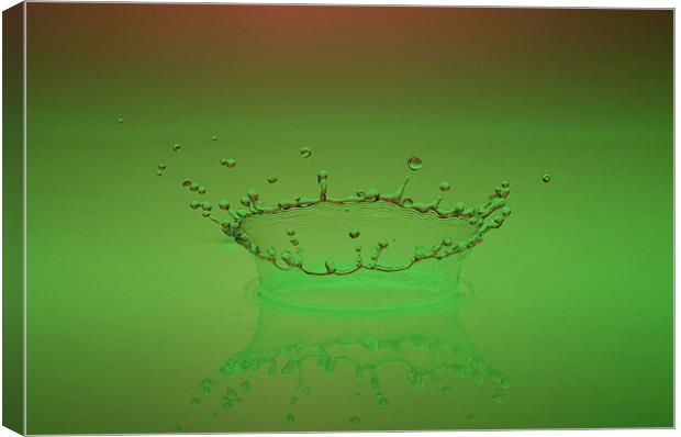 Macro Water Splash Canvas Print by Scott Simpson