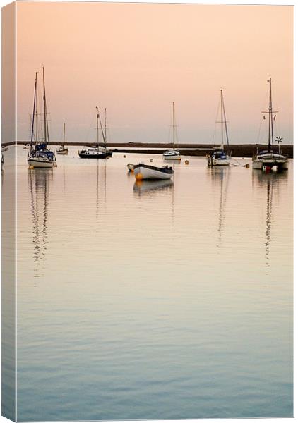 Sunset at Wells Harbour Canvas Print by Scott Simpson