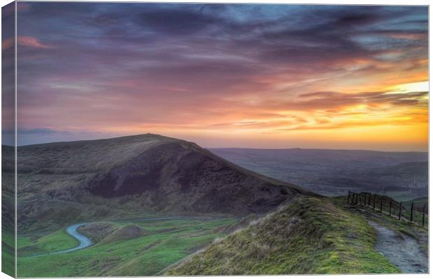 Sunrise Over Mam Tor and The Hope Valley Canvas Print by Scott Simpson