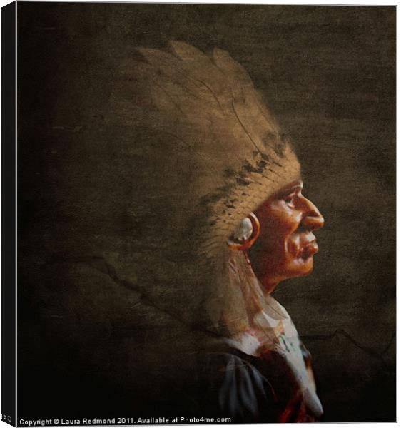 Old Chief Canvas Print by Laura Dawnsky