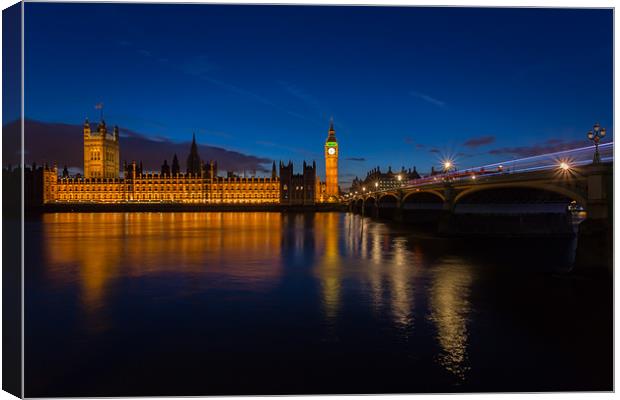 The Bridge, The Clock & Parliament Canvas Print by Paul Shears Photogr