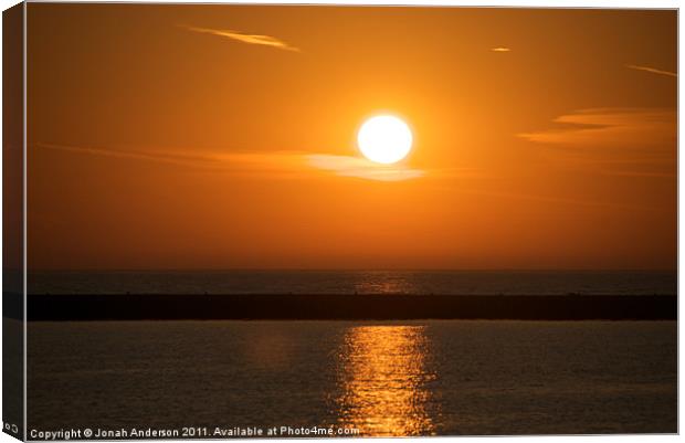 Sunrise on lake Michigan Canvas Print by Jonah Anderson Photography