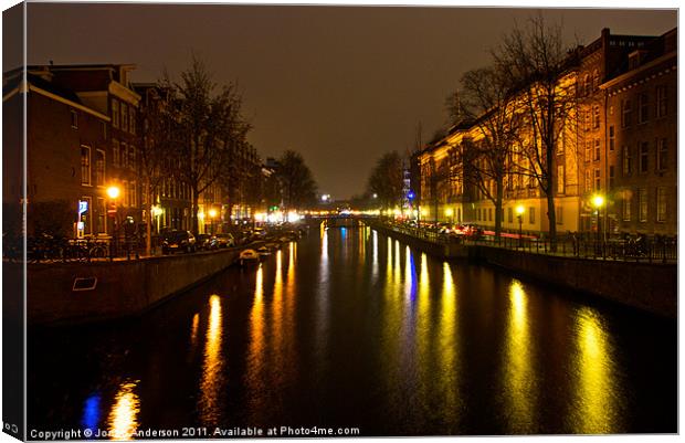Prinsensgracht facing Leidestraat Canvas Print by Jonah Anderson Photography