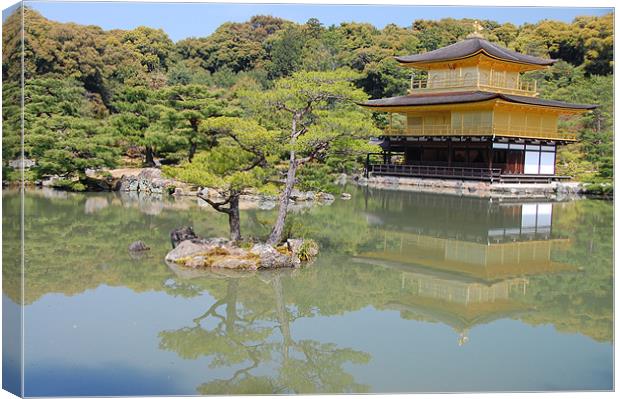 Golden Palace Pond Canvas Print by Jonah Anderson Photography