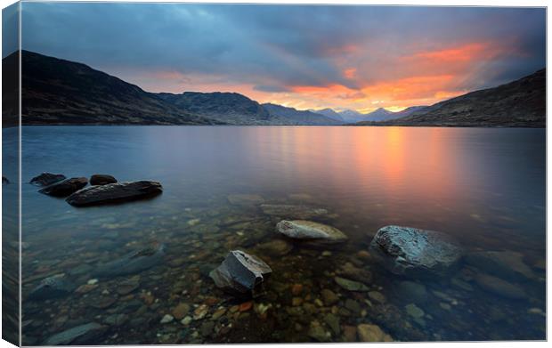 Loch Arklet Sunset Canvas Print by Grant Glendinning