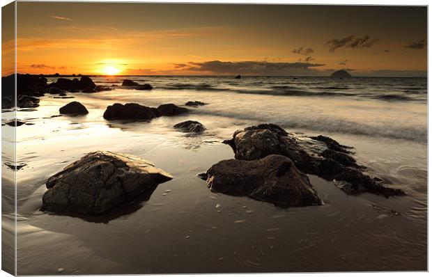 Ayrshire coast Sunset Canvas Print by Grant Glendinning