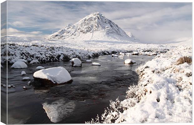 Glencoe winter scenery Canvas Print by Grant Glendinning