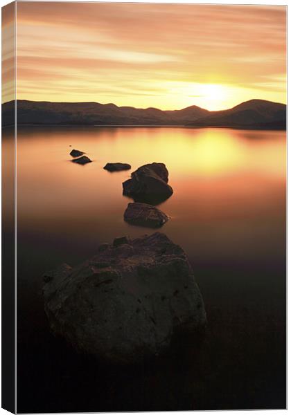 Loch Lomond Sunset Canvas Print by Grant Glendinning