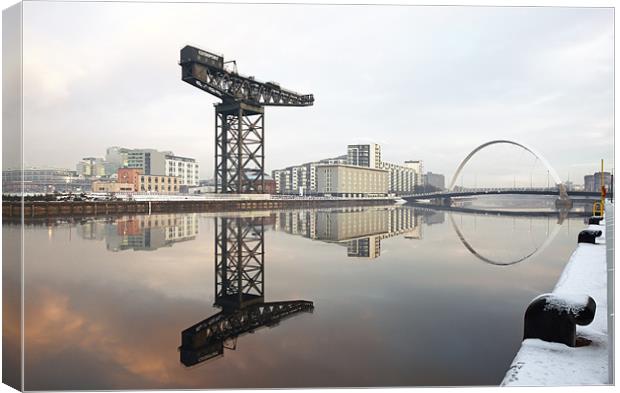 Glagow River Clyde reflections Canvas Print by Grant Glendinning